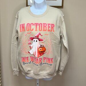 Cute Ghostly Breast Cancer Awareness Sweatshirt